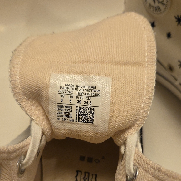 Converse Chuck Taylor All Star Lift Crystal Energy Egret High Top Platform - Picture 9 of 10